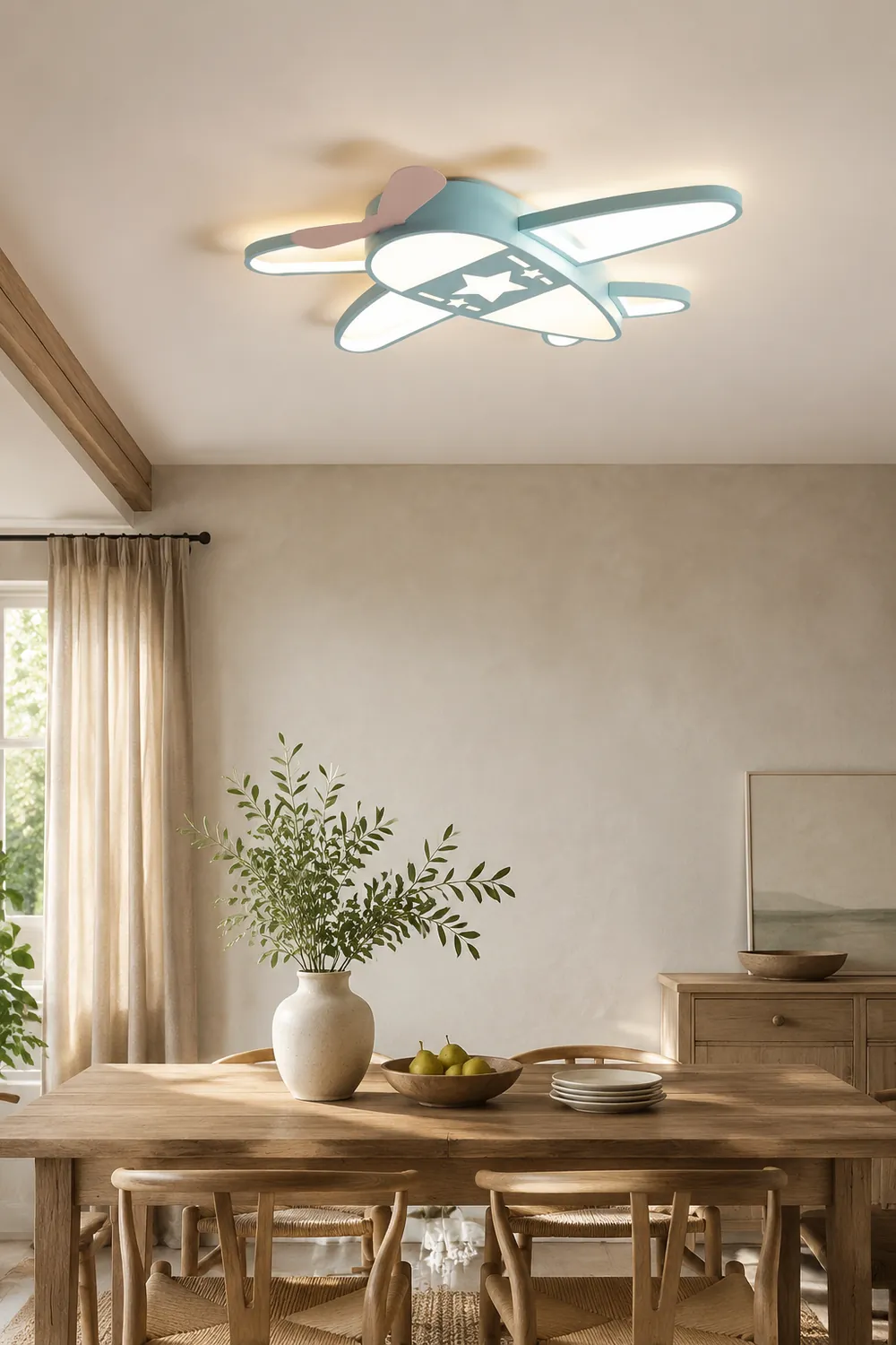 Morandi Modern Airplane Shaped Flush Mount Ceiling Light - Lumpaz