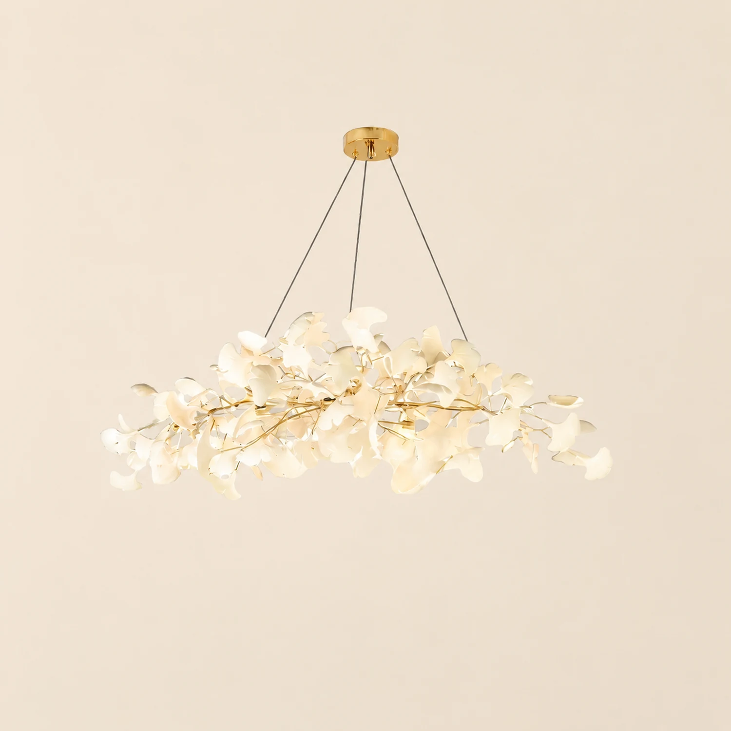 Ophelia Modern Gold Metal/Acrylic Art Deco Chandelier Living Room - Lumpaz