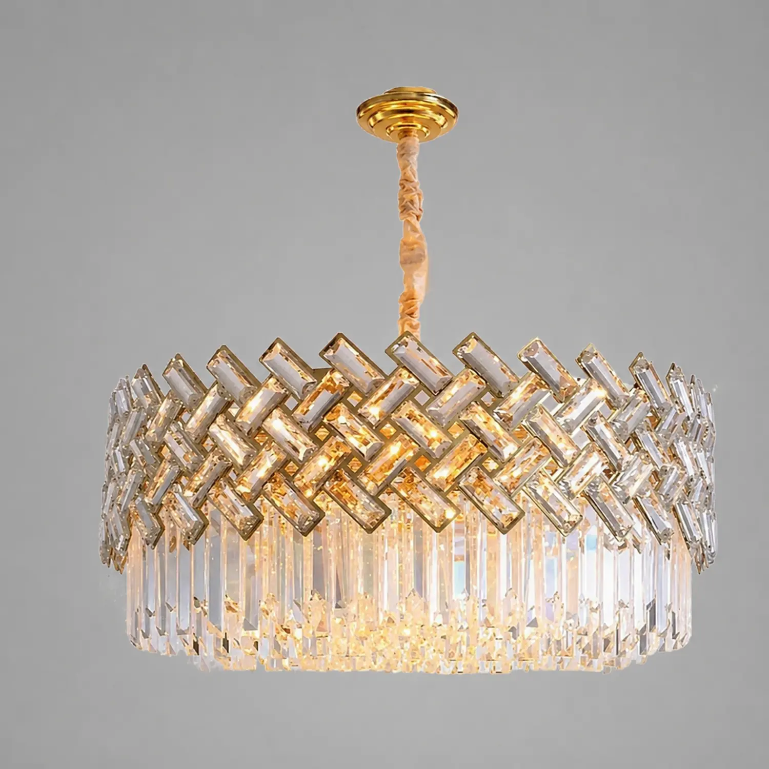 Marilyn Luxury Gold Chandelier, Crystal & Metal - Lumpaz