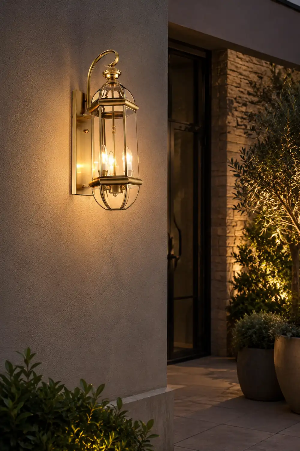 Retro Creative Copper Glass European Style Outdoor Wall Lights Exterior Lamp - Lumpaz