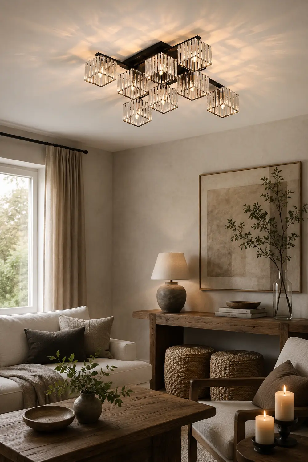 Kristy Modern Flush Mount Ceiling Light, Black/Gold - Lumpaz