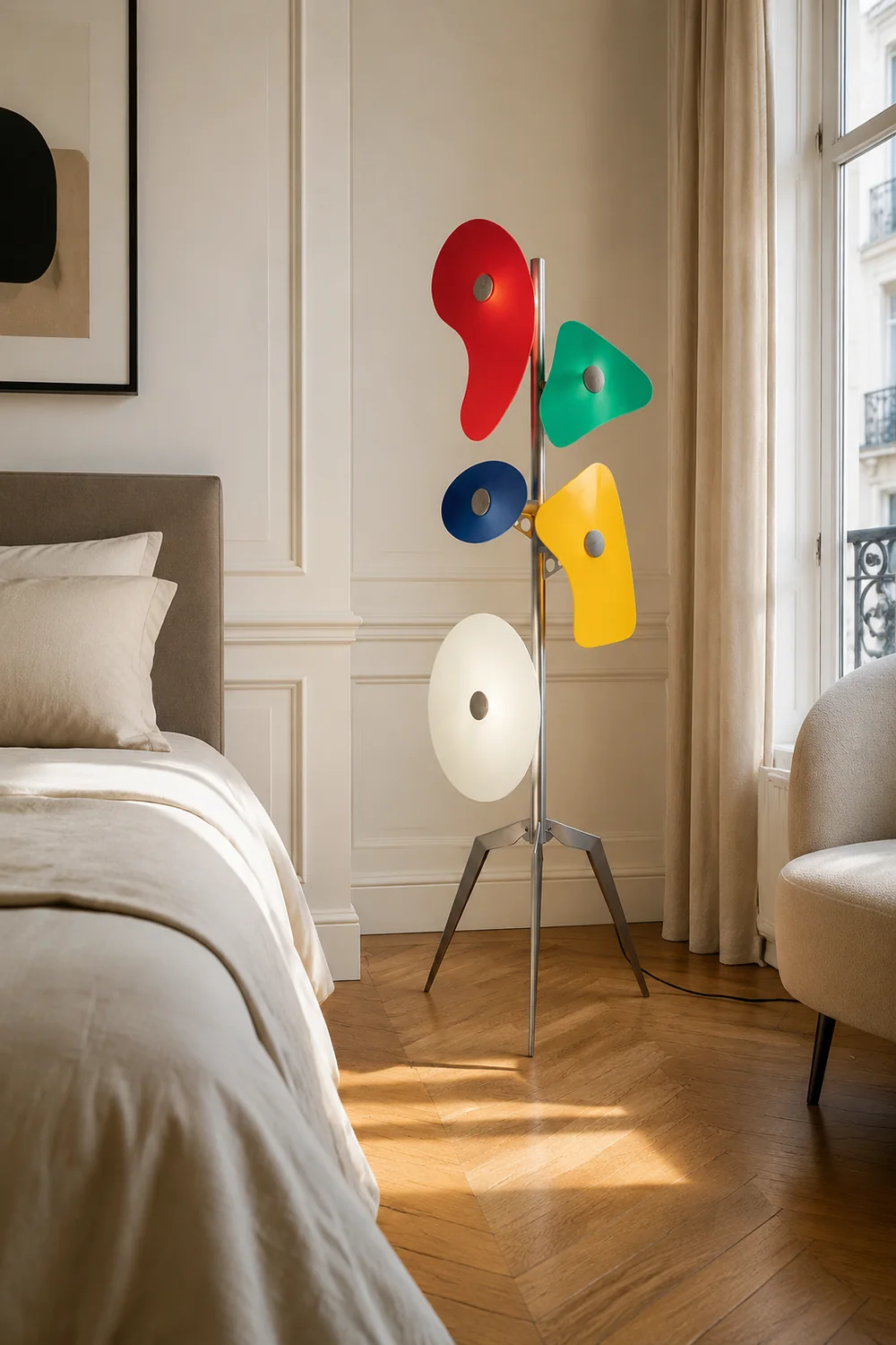 Morandi Floor Lamp Modern, ABS/Metal, Colorful, Living Room - Lumpaz