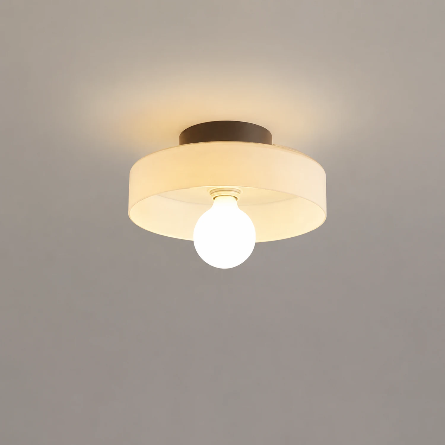 Morandi Modern Glass/Metal Flush Mount Ceiling Light 3 Colors Bedroom - Lumpaz