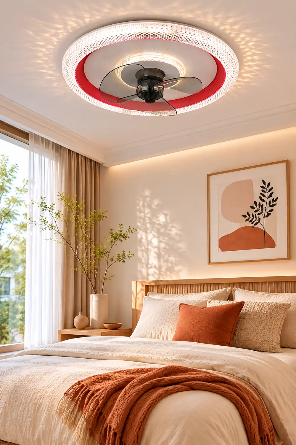 Kirsten 3-Blade Ceiling Fan with Light, 3 Color, DIA 20 " - Lumpaz