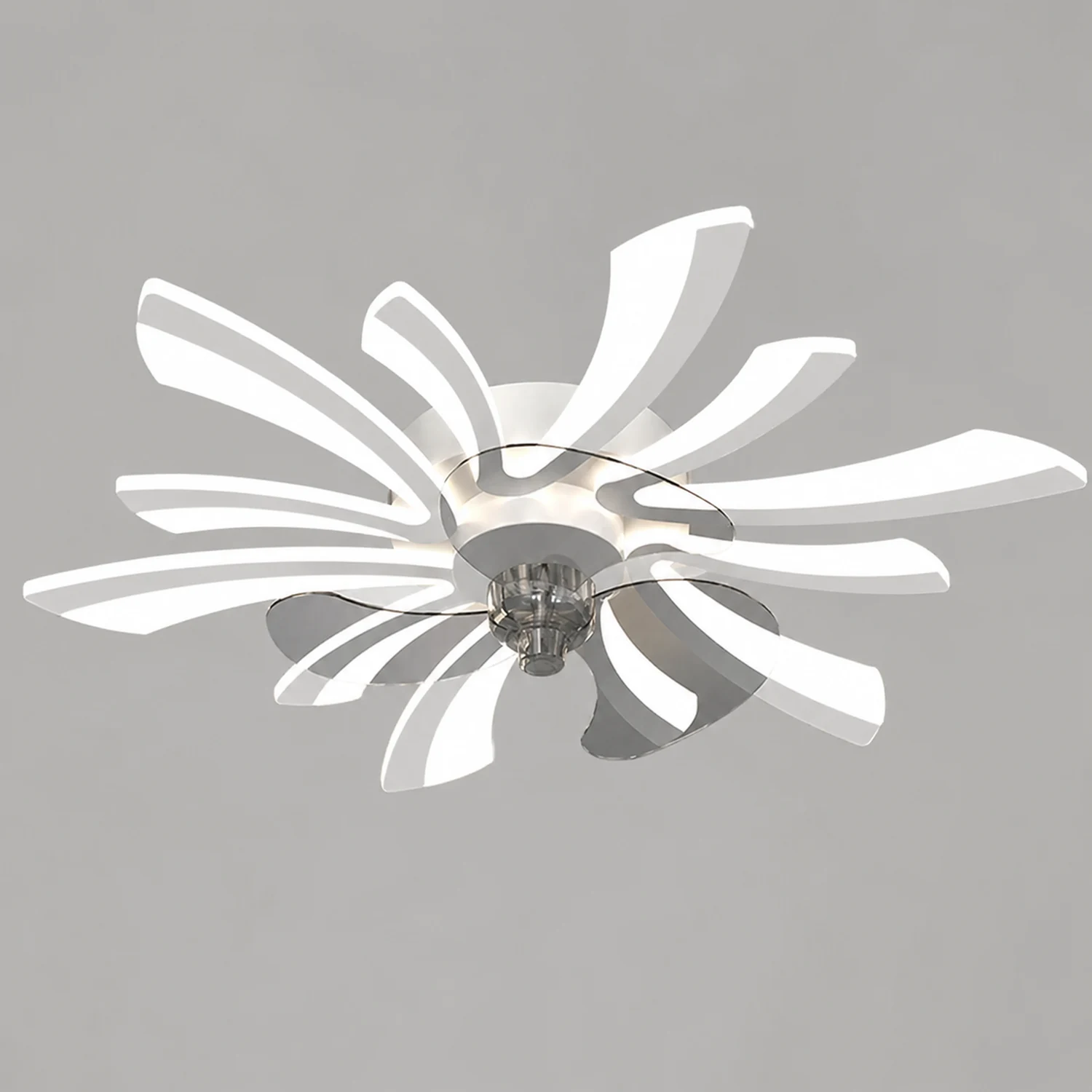 Hana Ceiling Fan with Light, 3 Color, L 26"/27"/31" - Lumpaz