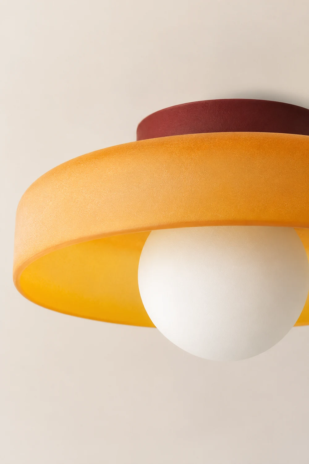 Morandi Modern Glass/Metal Flush Mount Ceiling Light 3 Colors Bedroom - Lumpaz