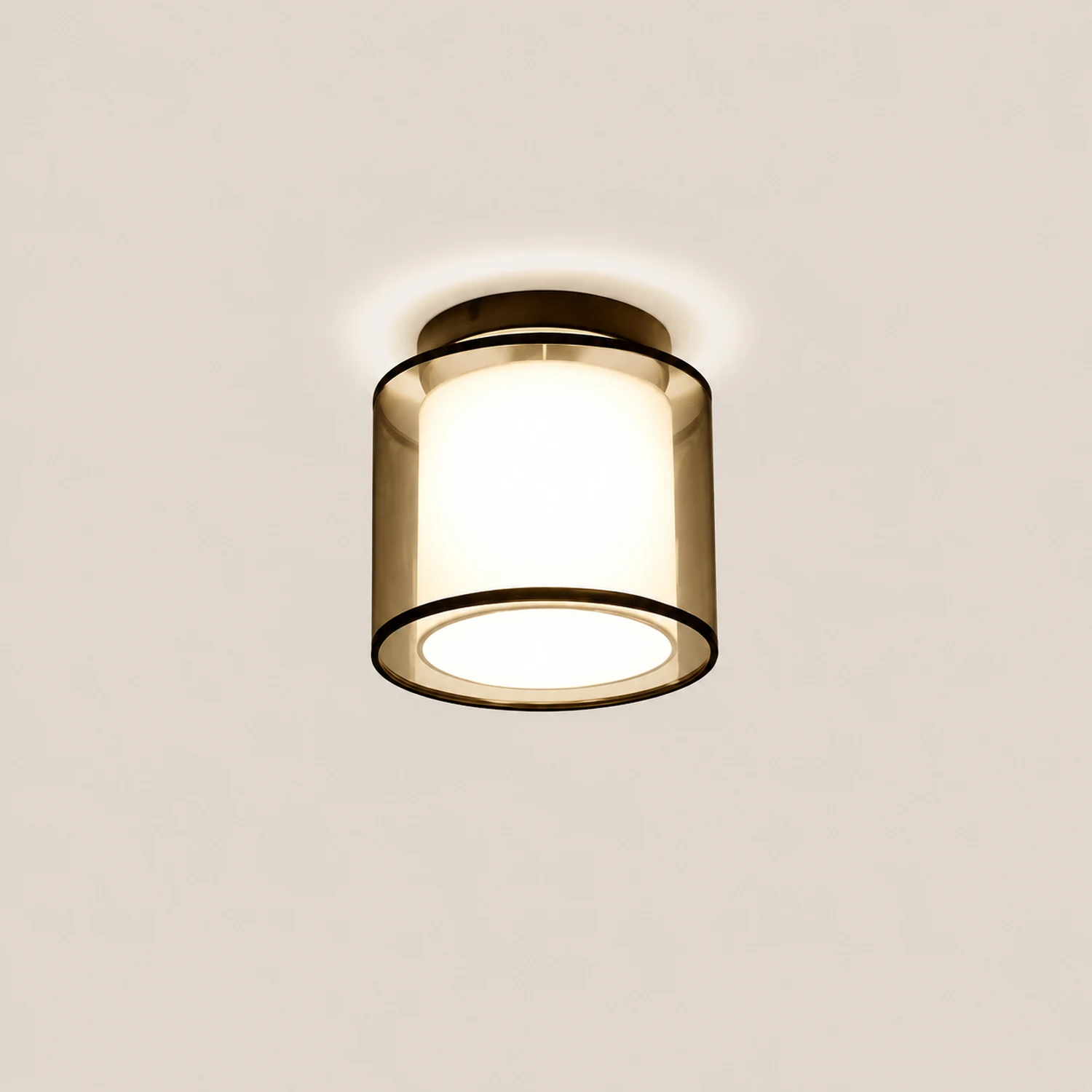 Herbert Modern Metal & Fabric Flush Mount Ceiling Light, 2 Style - Lumpaz