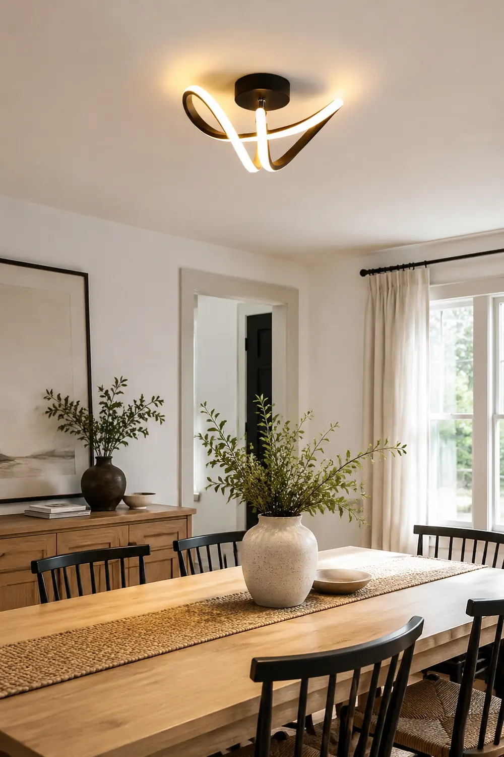 Lacey Modern Flush Mount Ceiling Light, Black/Gold - Lumpaz