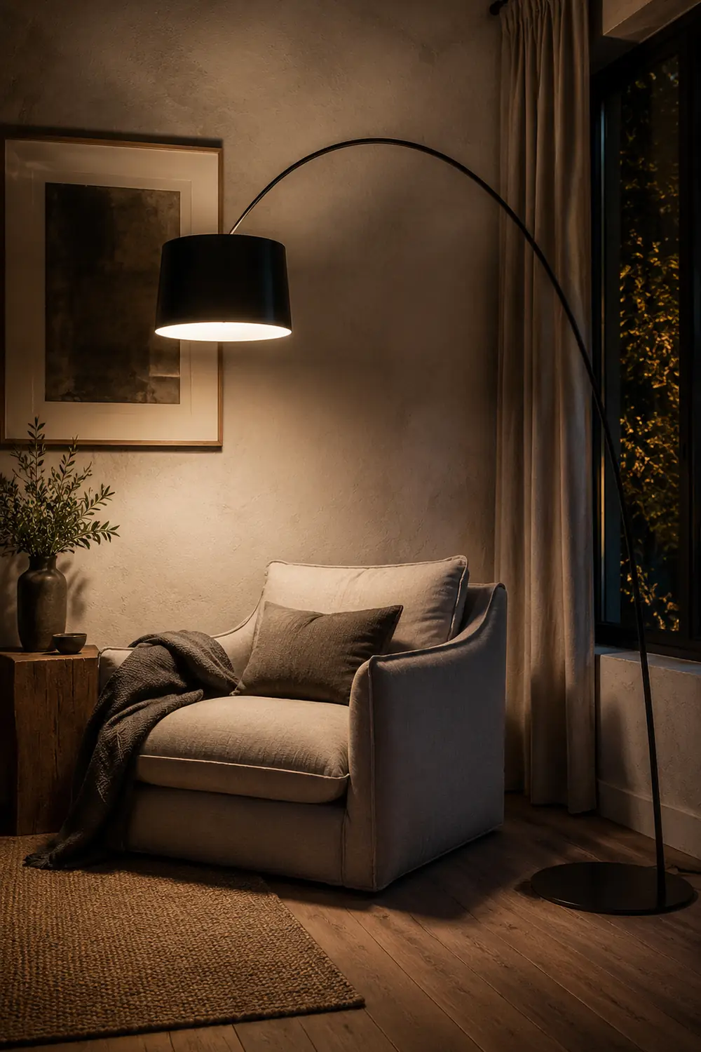 Eryn Modern Floor Lamp Metal/ Black/White/Red/Blue Bedroom - Lumpaz