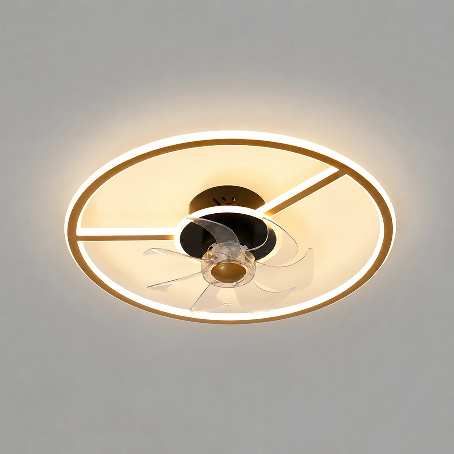 Lacey Rectangular Ceiling 2-Fans with Light, 2 Color, 18"/22"/36"/42" - Lumpaz
