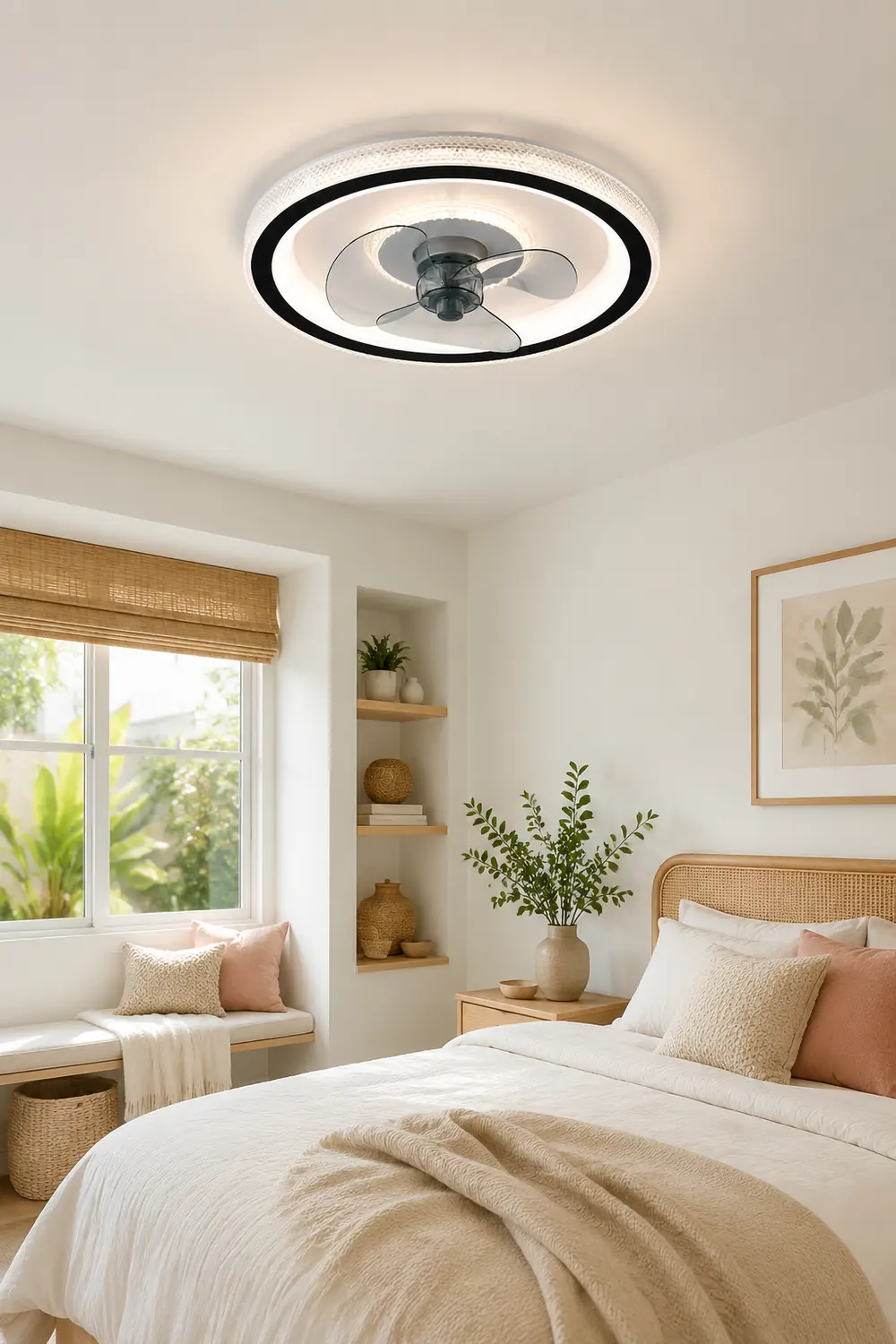Kirsten 3-Blade Ceiling Fan with Light, 19.5" - Lumpaz
