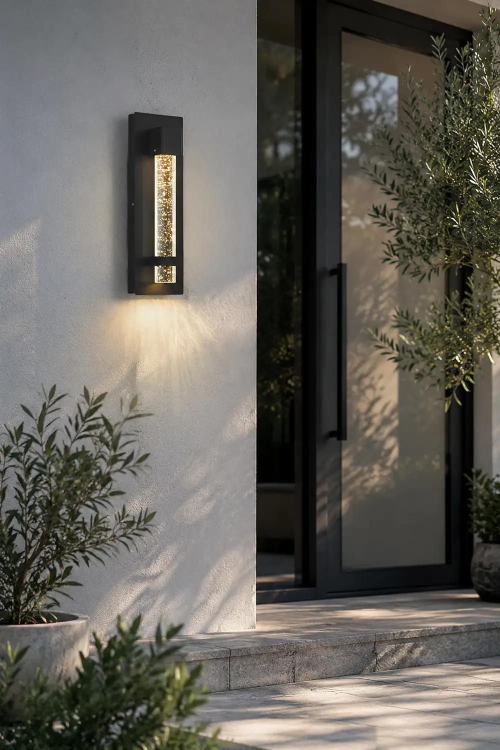 11.8 Inch Waterproof Hardwired Bubbles Glass Outdoor Wall Light - Lumpaz