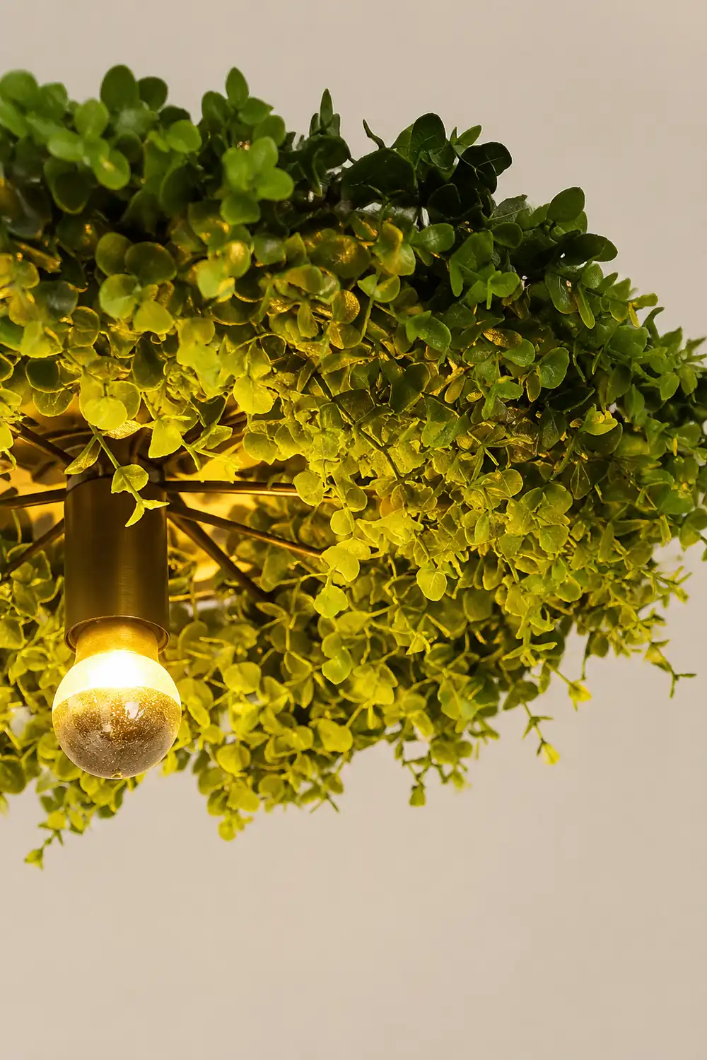 Nest Modern Plant Ceiling Light Green Metal/Glass Living Room - Lumpaz