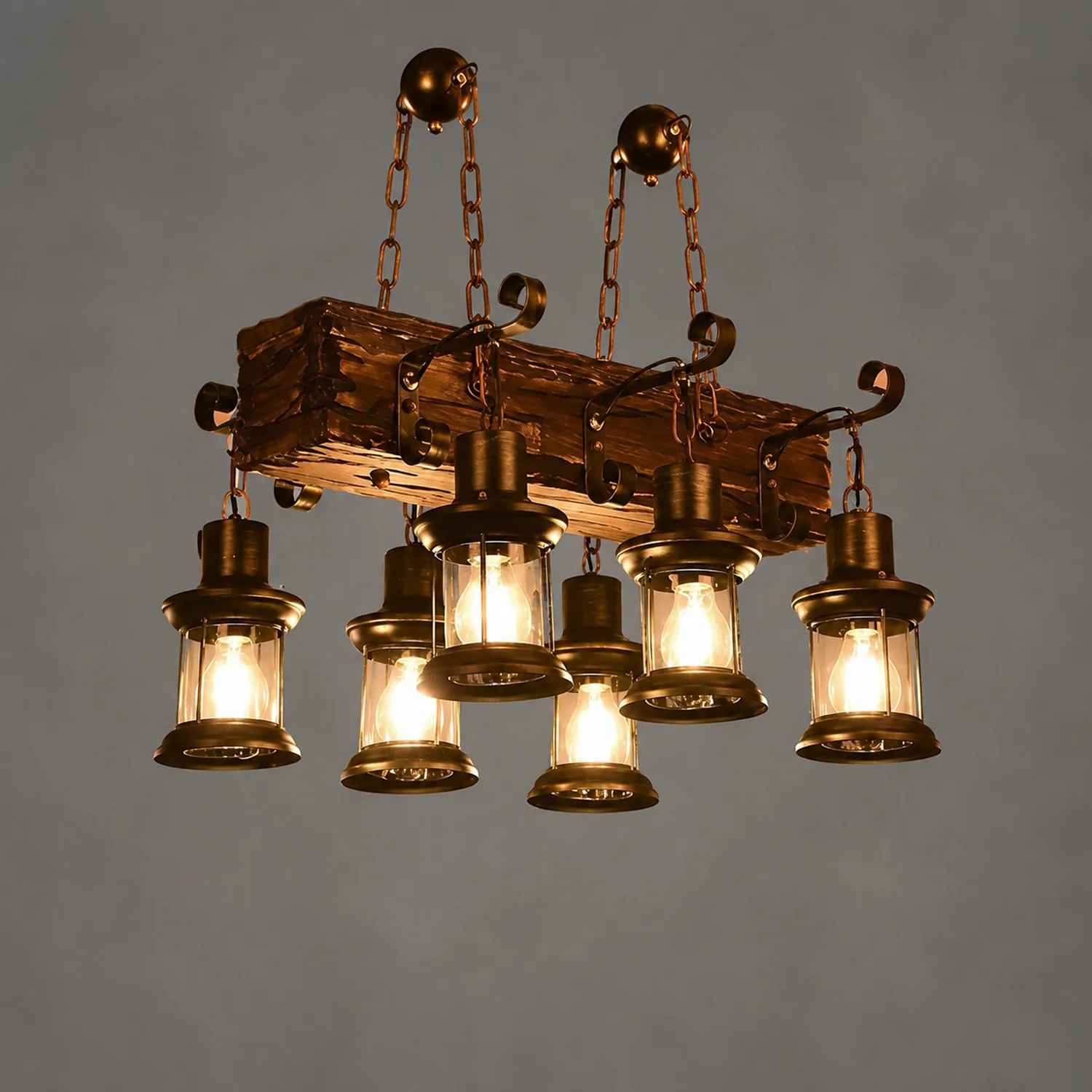 Austin Retro Chandelier, 3 Style, 21.5"/39.5" - Lumpaz