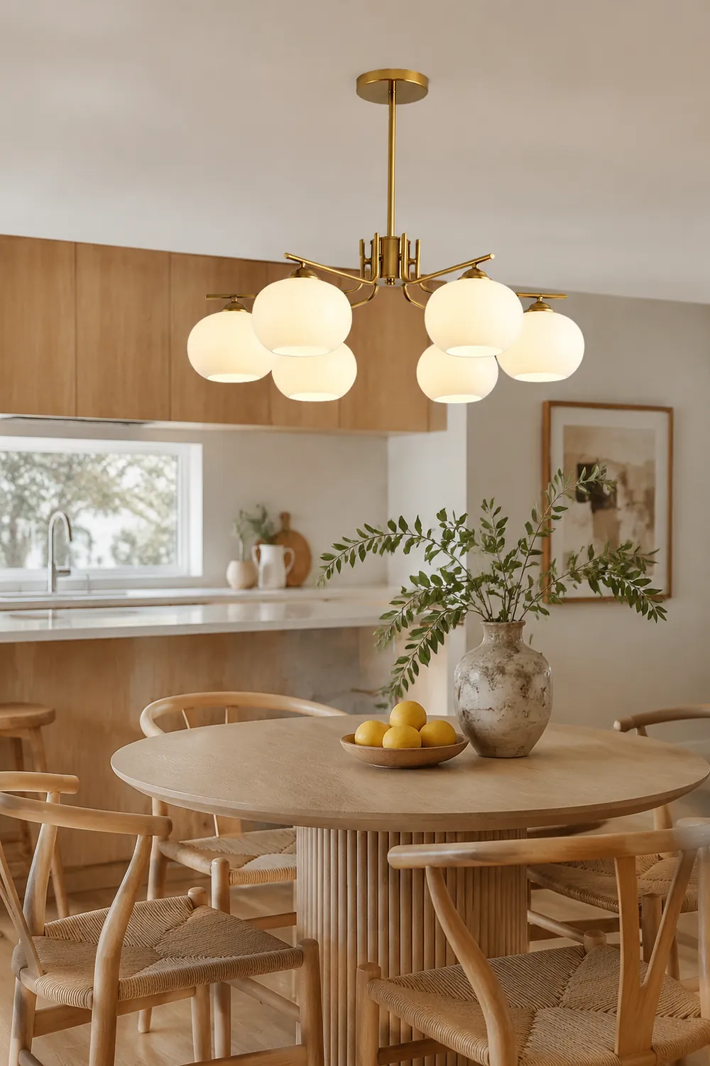 Valentina Pendant Light Semi-Circular Modern, Metal/Glass, Gold/Nickel, Dining Room - Lumpaz