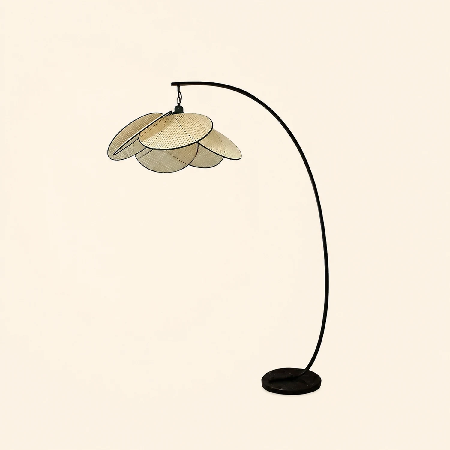 Ritta Artistic Flower Rattan/Willow Weave Floor Lamp - Lumpaz