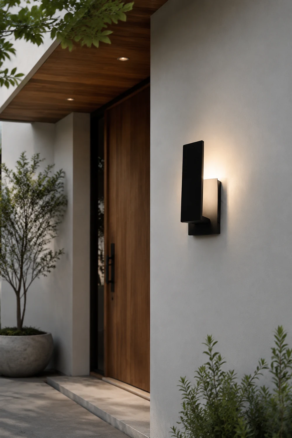 Waterproof Minimalist Aluminum LED Black Modern Outdoor Wall Light - Lumpaz