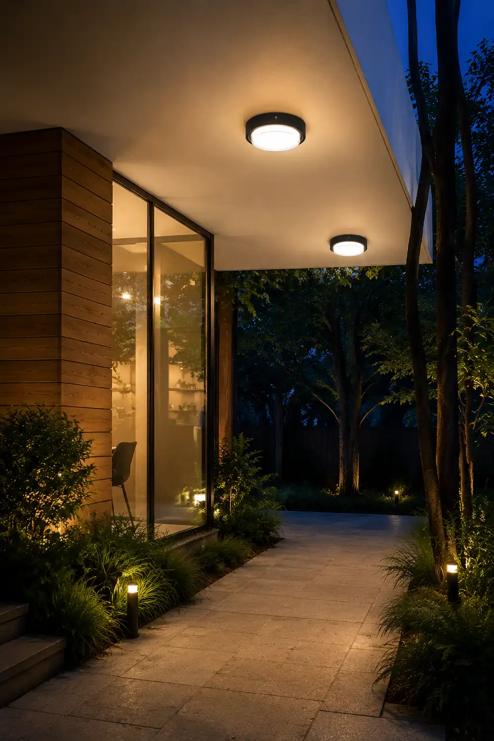 Orr Modern Flush Mount Ceiling Light, Metal/Acrylic, Square/Round, Black/Brown - Lumpaz