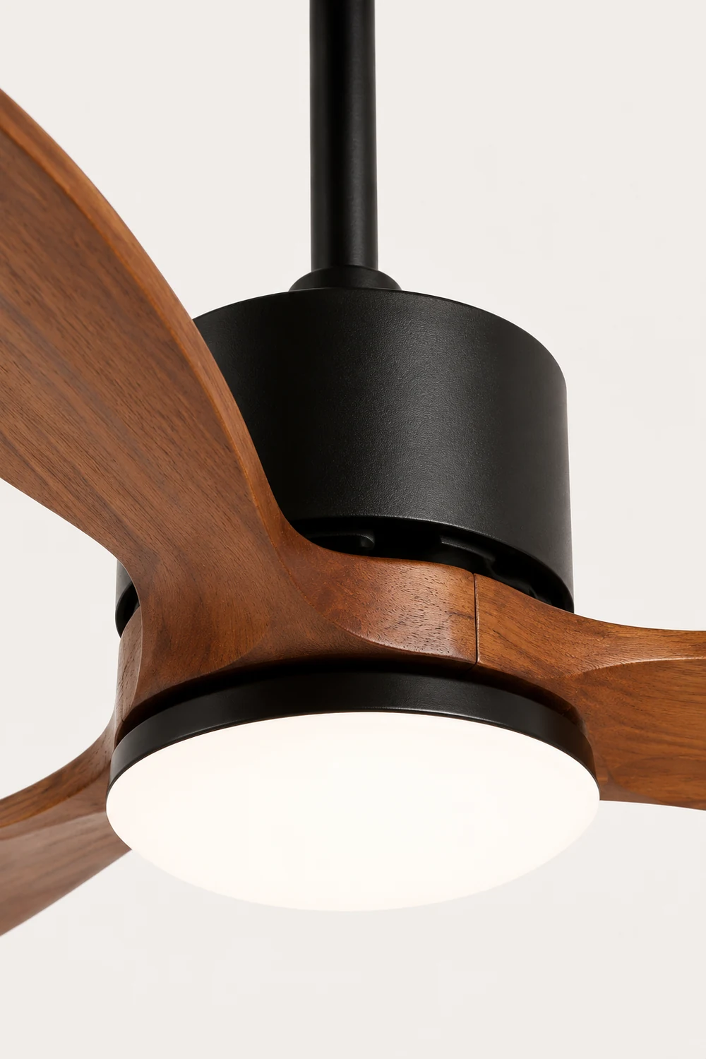 Haydn 3-Blade Modern DC Ceiling Fan, 2 Color, Metal & Wood, 52'' - Lumpaz