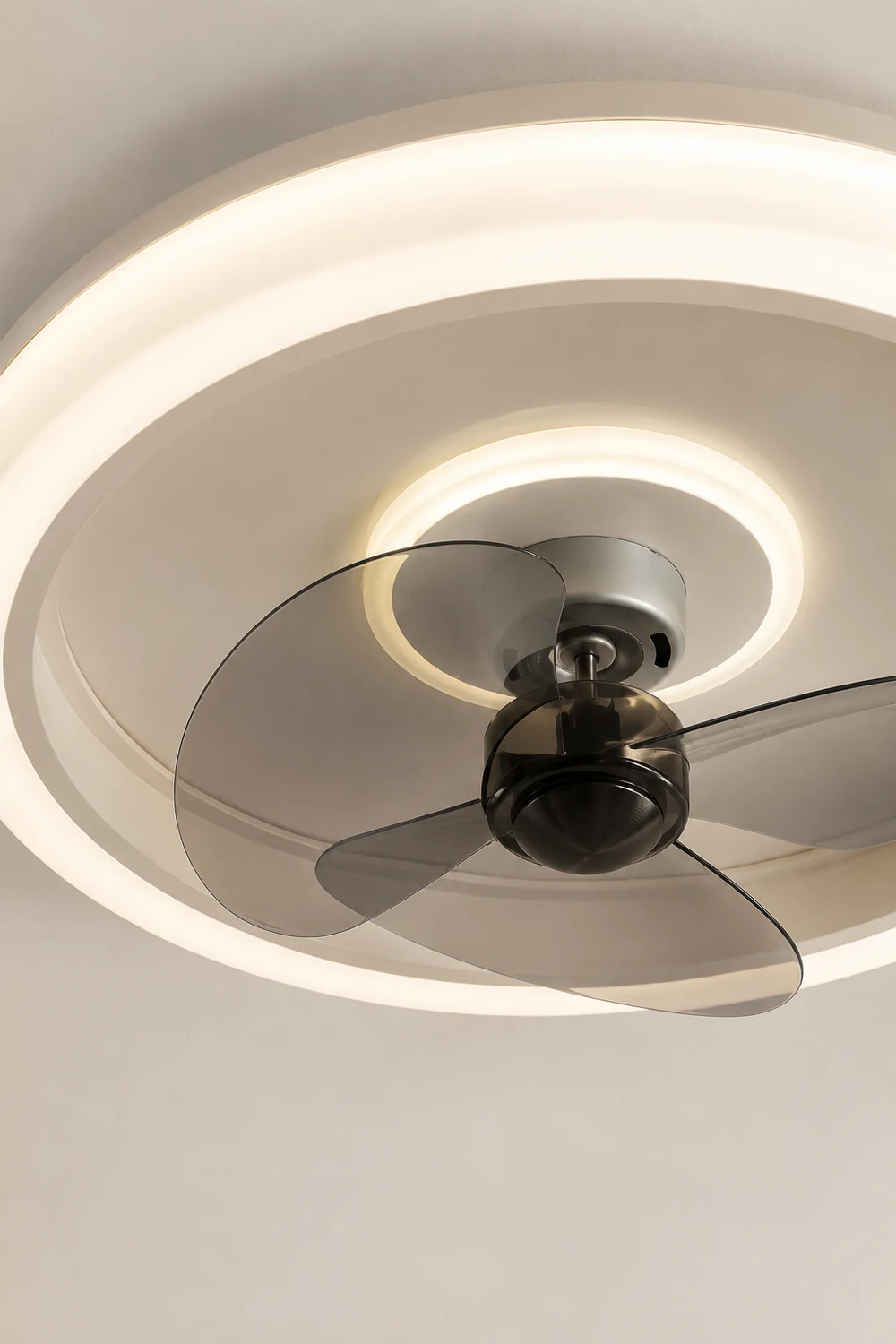 Edge 2-Light Ring Ceiling Fan with Light, 4 Color, DIA 20" - Lumpaz