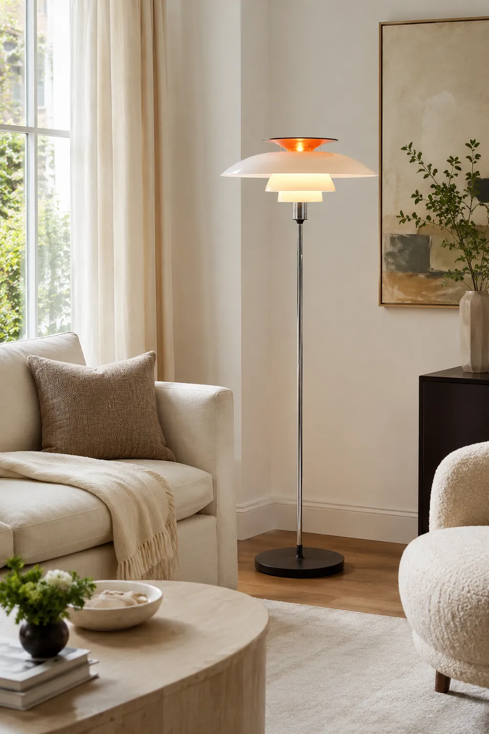 Salgado Modern Flying Saucer Metal Acrylic Floor Lamp - Lumpaz