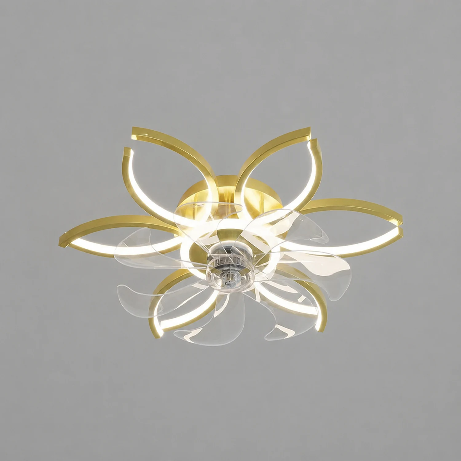 Lacey Ceiling Fan with Light, 4 Style, L 21" Living Room - Lumpaz
