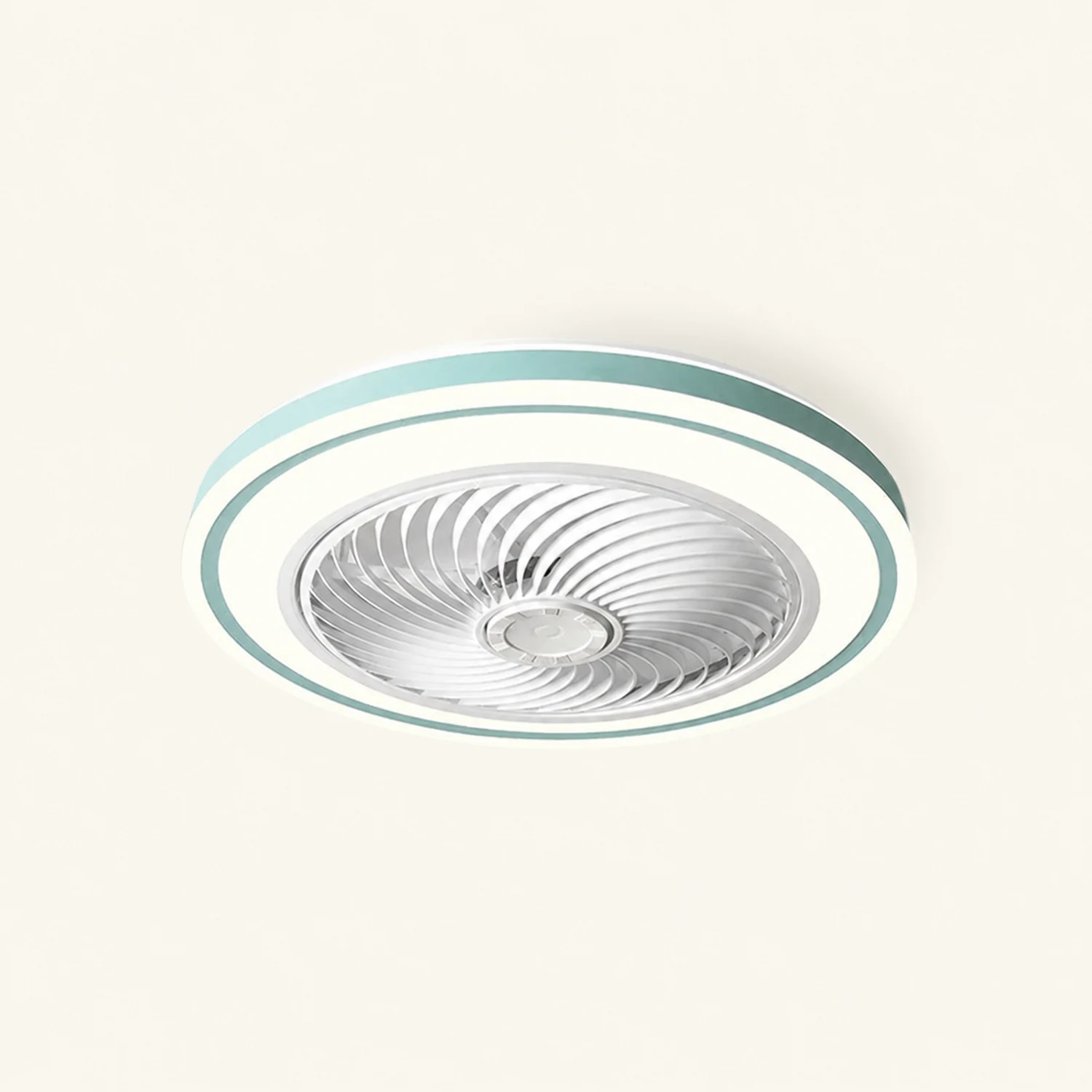 Quinn Round Ceiling Fan with Light, Bedroom - Lumpaz