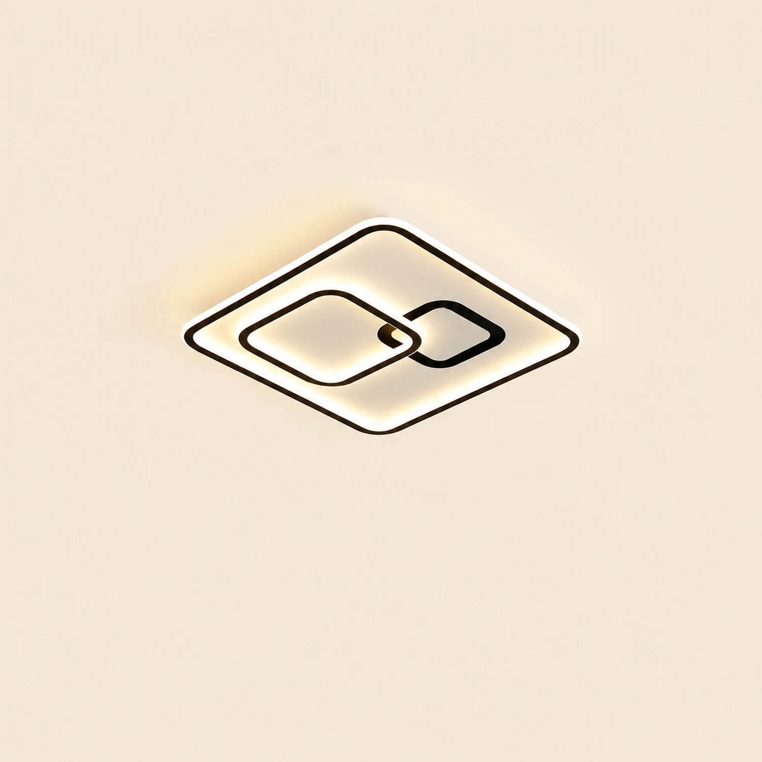 Lacey Linear Square Black Flush Mount Ceiling Light - Lumpaz