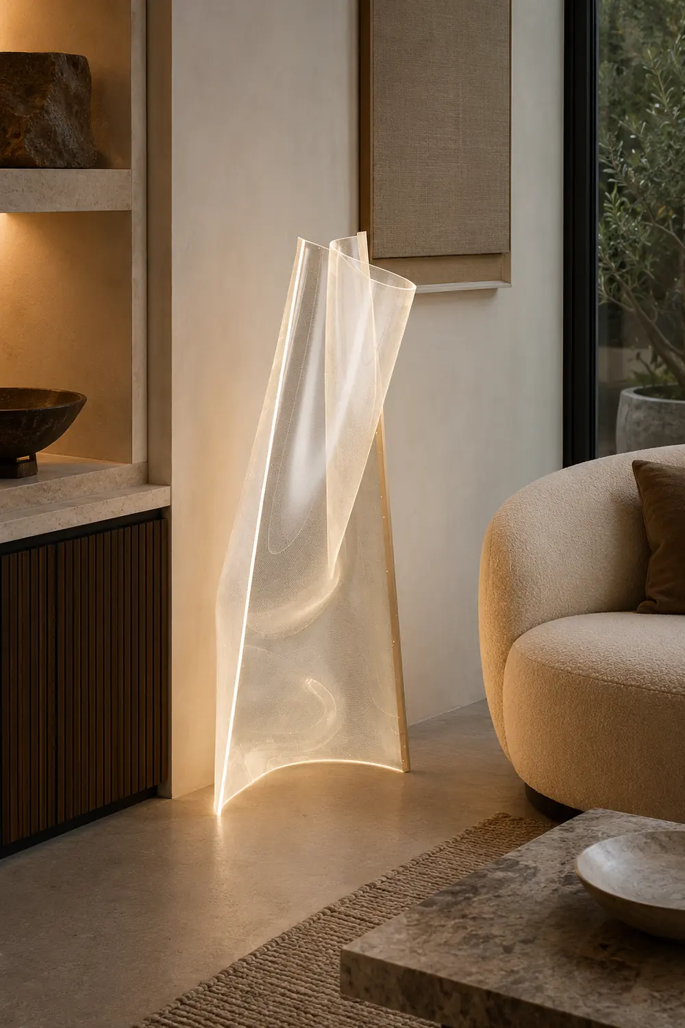 Salgado Modern LED Floor Lamp Metal/Acrylic Living Room/Bedroom - Lumpaz