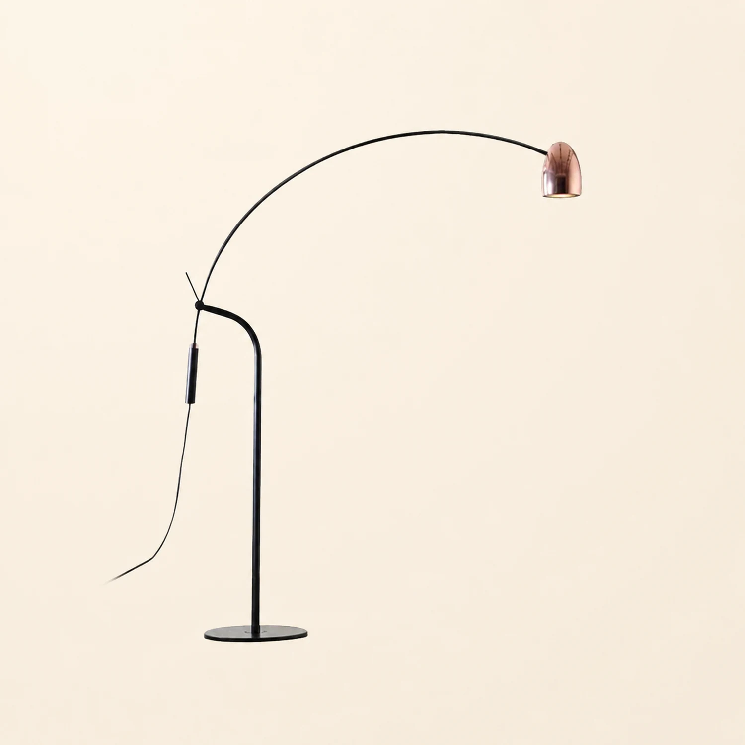 Cooley Artistic Minimalist Arc Floor Lamp, Rose Gold - Lumpaz