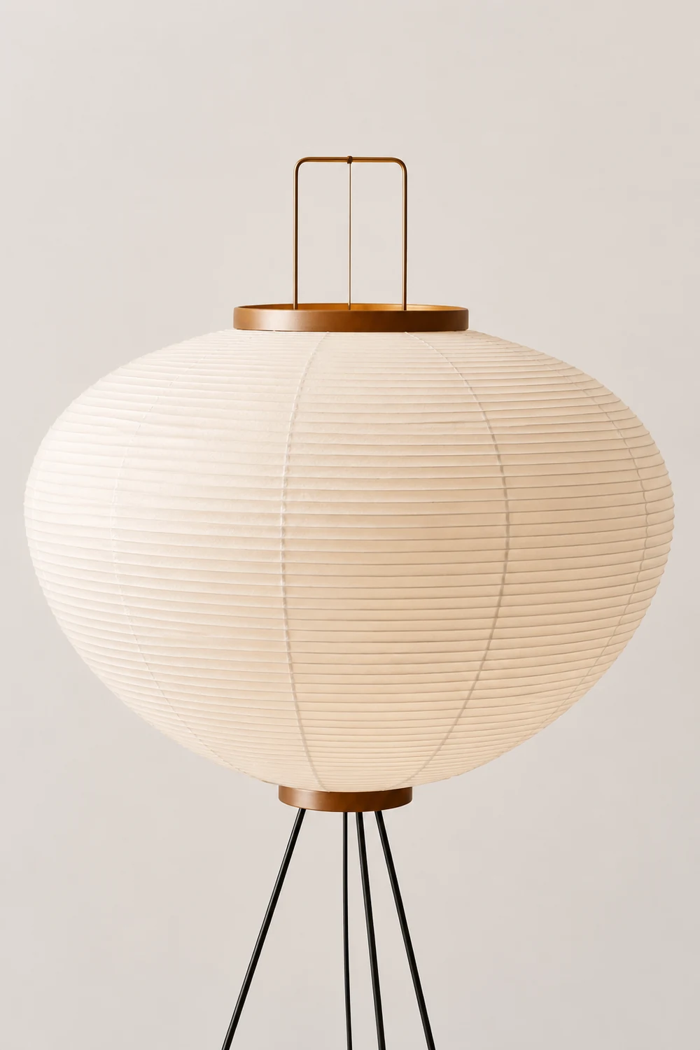 Renée Minimalist Tripod Lantern Paper Floor Lamp White - Lumpaz
