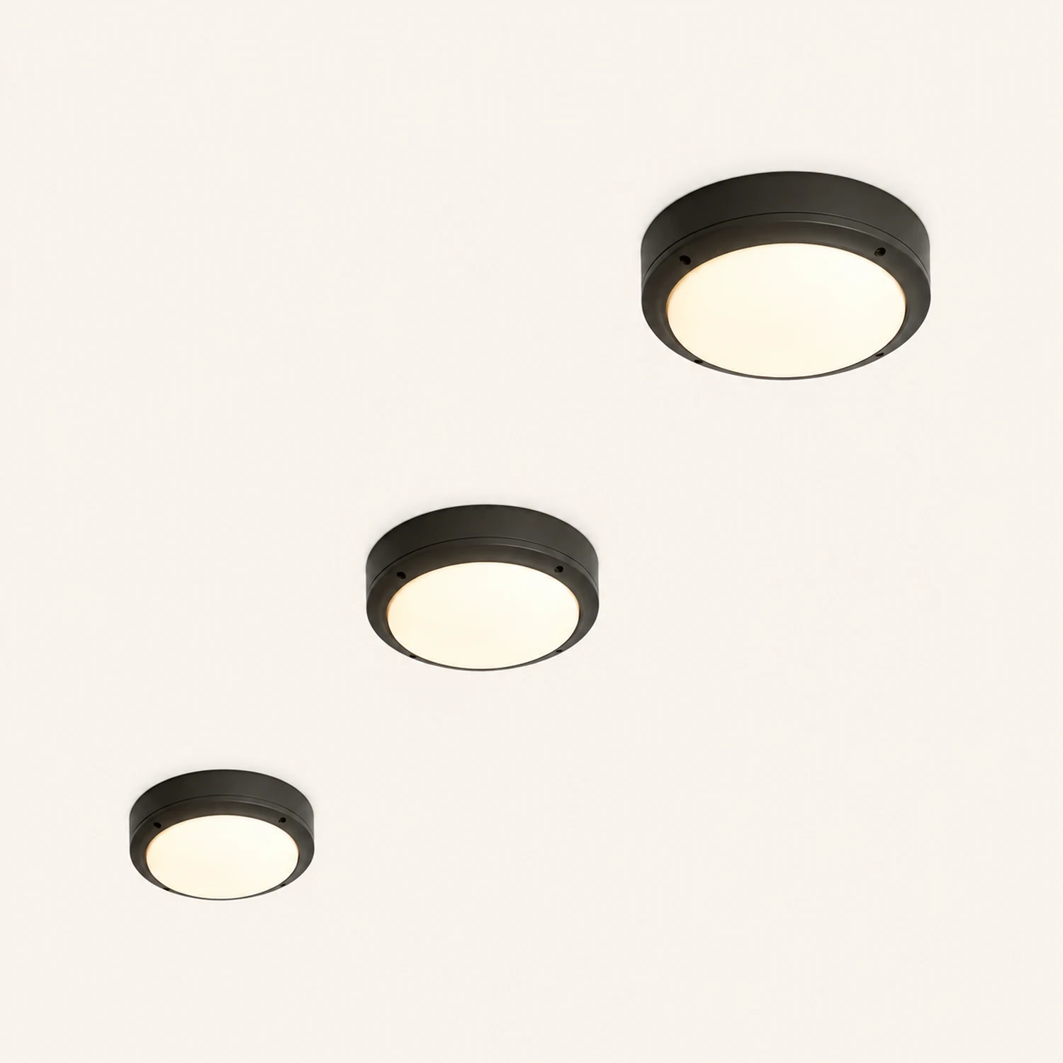 Orr Modern Flush Mount Ceiling Light, Metal/Acrylic, Square/Round, Black/Brown - Lumpaz