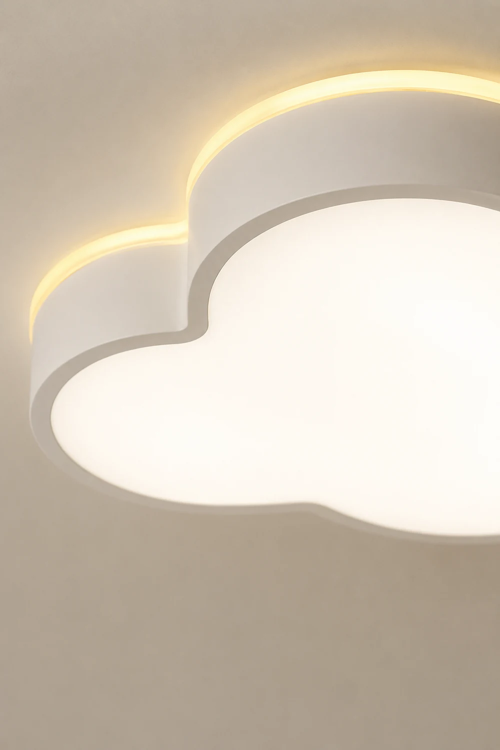 Minori Modern Flush Mount Cloud Ceiling Light, White, Metal - Lumpaz