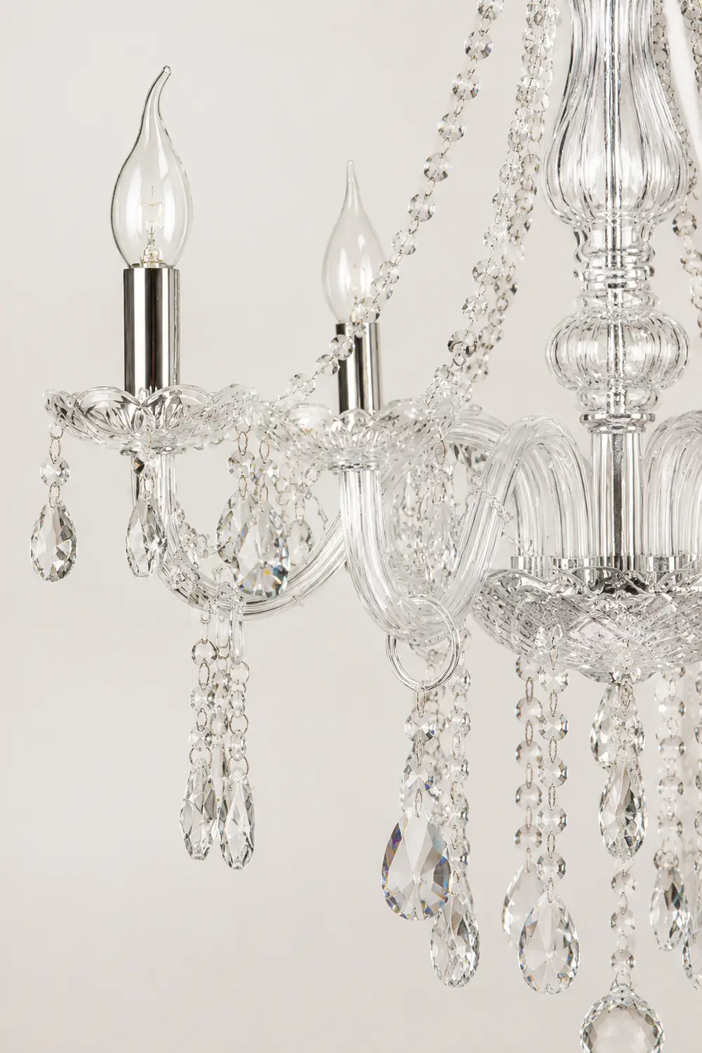 Silva Luxury Candlestick Crystal Chandelier, Clear - Lumpaz