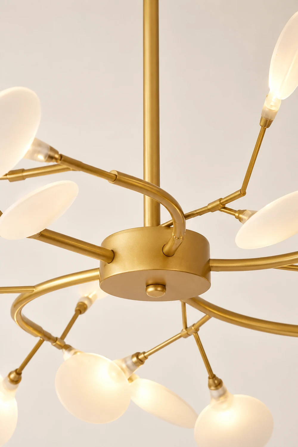 Ophelia Unique Branch Firefly Art Deco Chandelier Black/Gold Living Room - Lumpaz