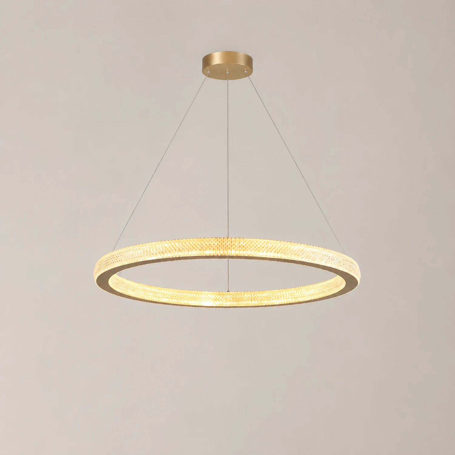 Kirsten Contemporary Gold Luxury Ring Pendant Light - Lumpaz