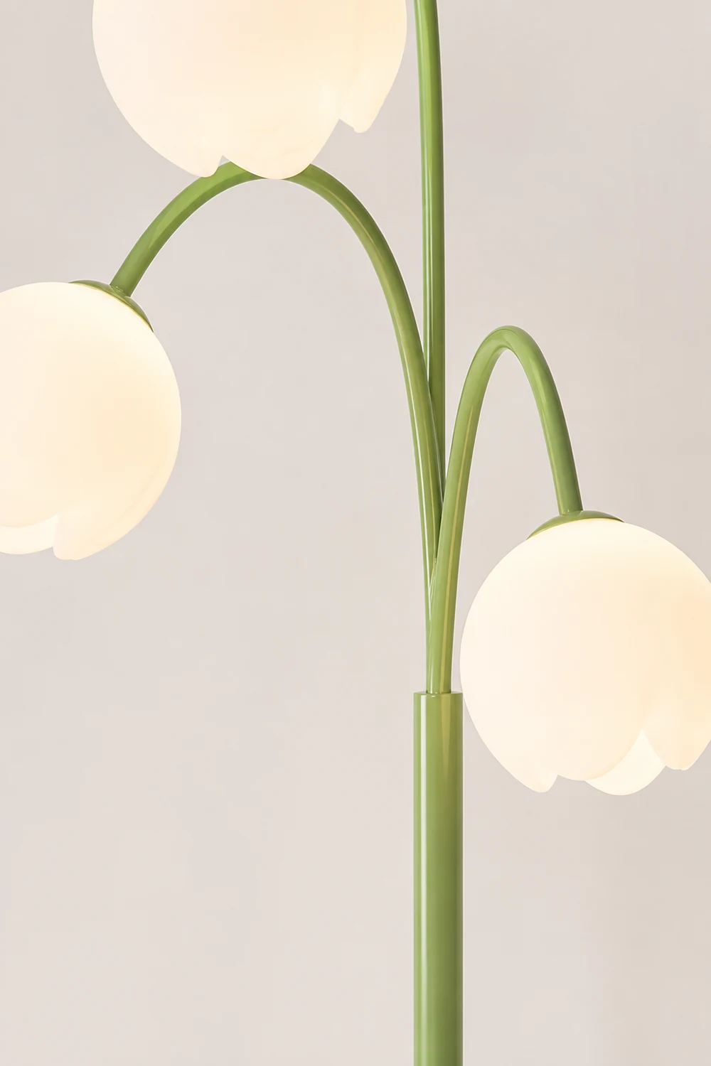 Lily Nordic 3 Lights Flower Metal Glass Floor Lamp,Green Pink - Lumpaz