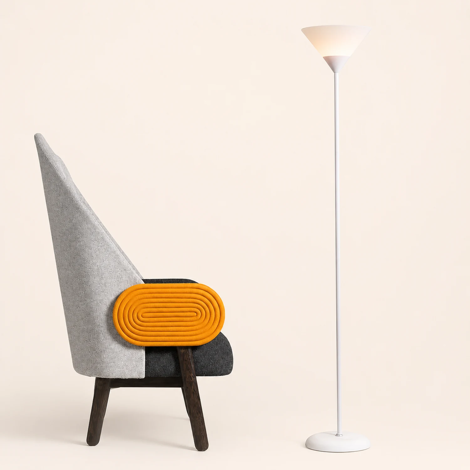 Morandi Modern Cup Floor Lamp, Multi Colors, Metal/Acrylic - Lumpaz
