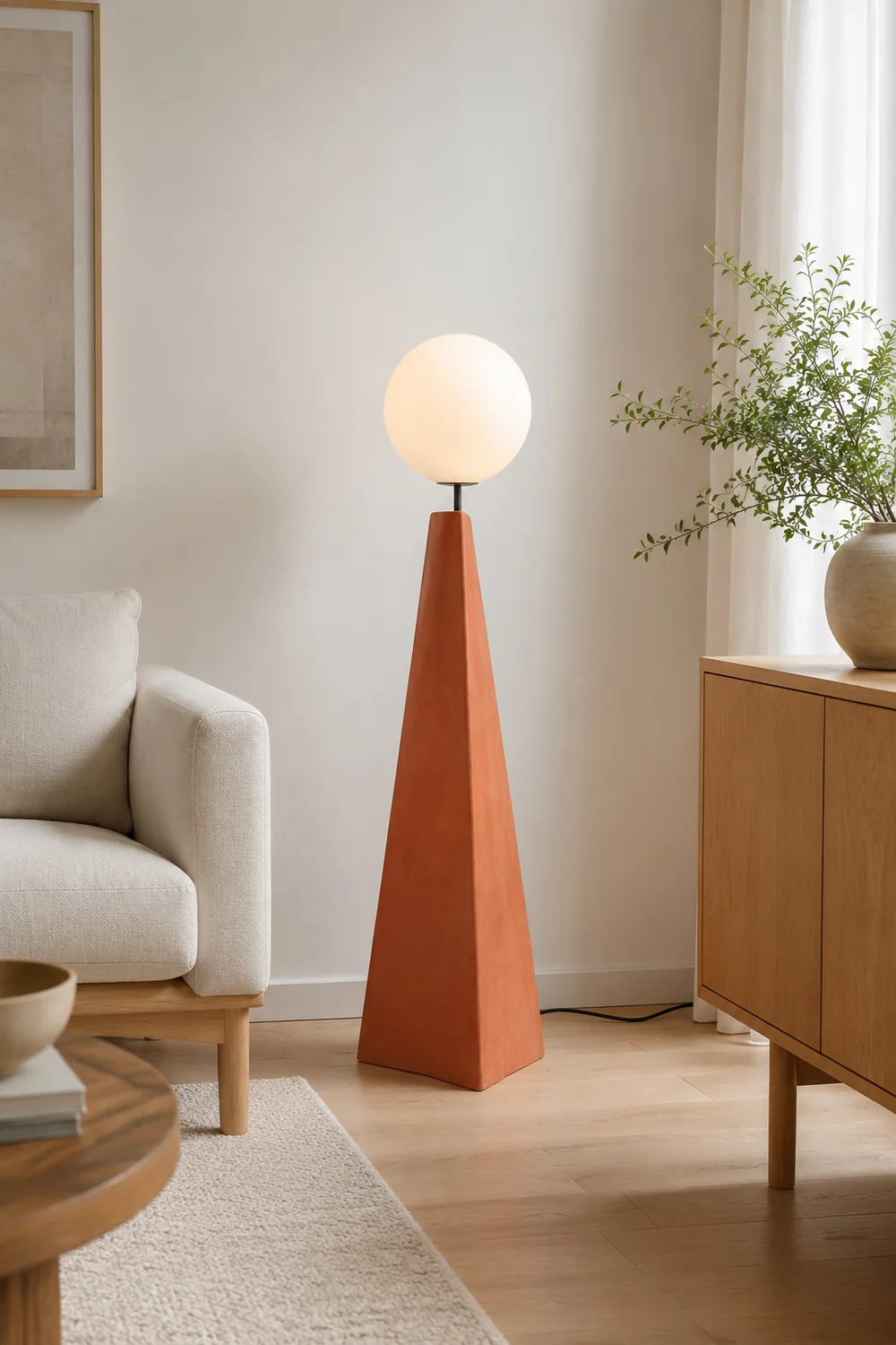 Carins Nordic Globe Floor Lamp, Metal&Glass, Living room - Lumpaz