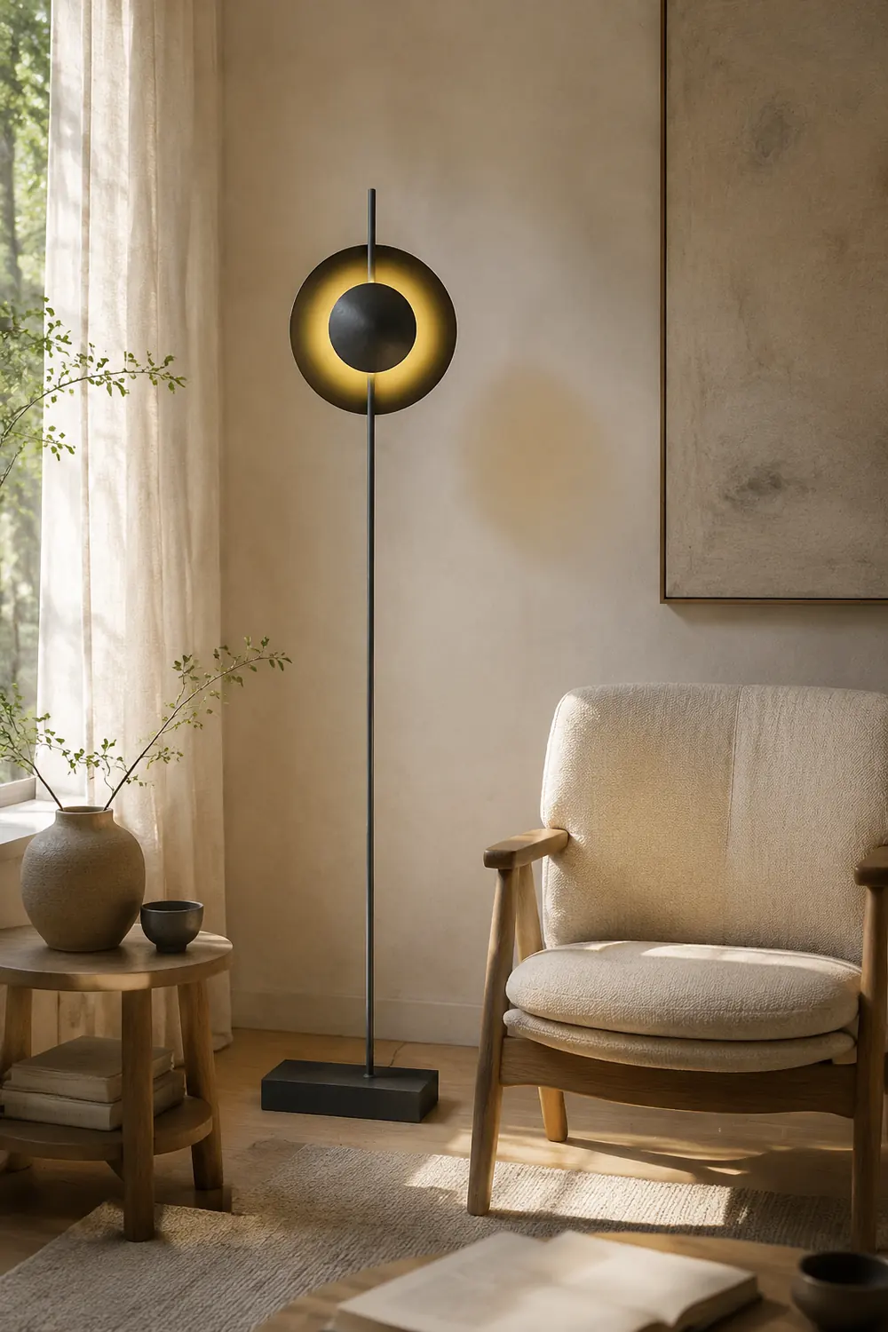 Salgado Industrial Semicircle Metal Floor Lamp - Lumpaz