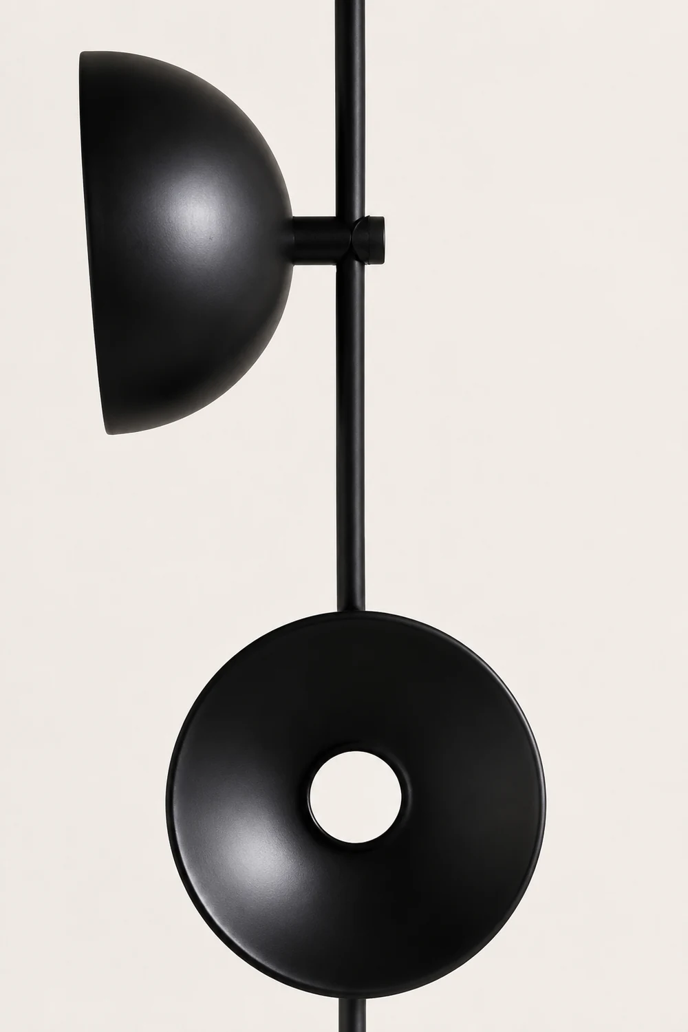 Salgado Modern Dome 2 lights Metal Floor Lamp,Black - Lumpaz