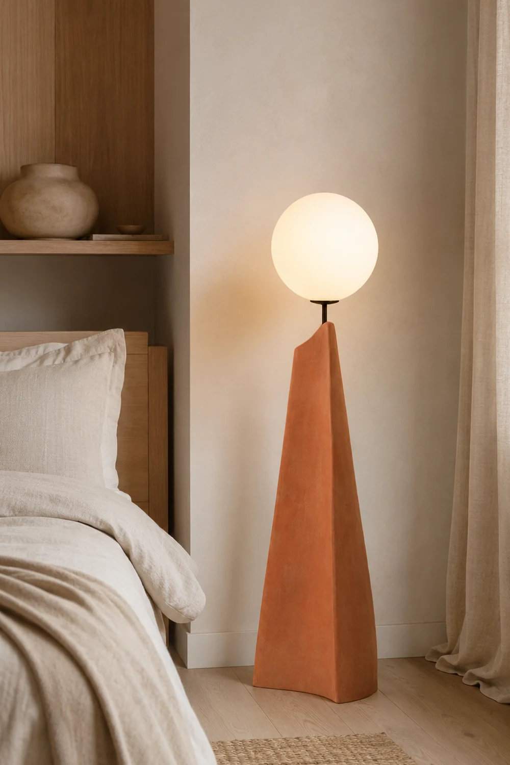 Carins Nordic Globe Floor Lamp, Metal&Glass, Living room - Lumpaz