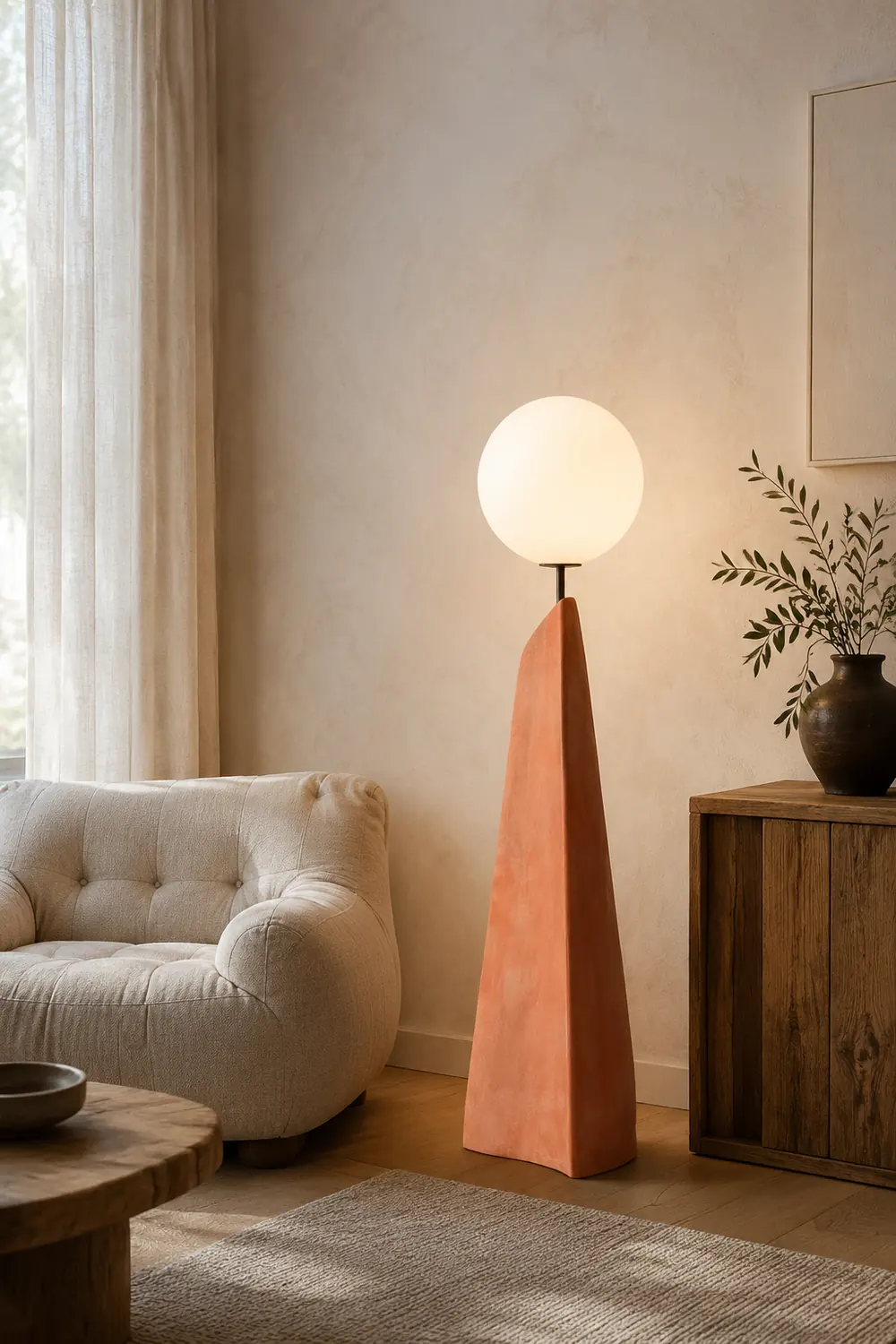 Carins Nordic Globe Floor Lamp, Metal&Glass, Living room - Lumpaz