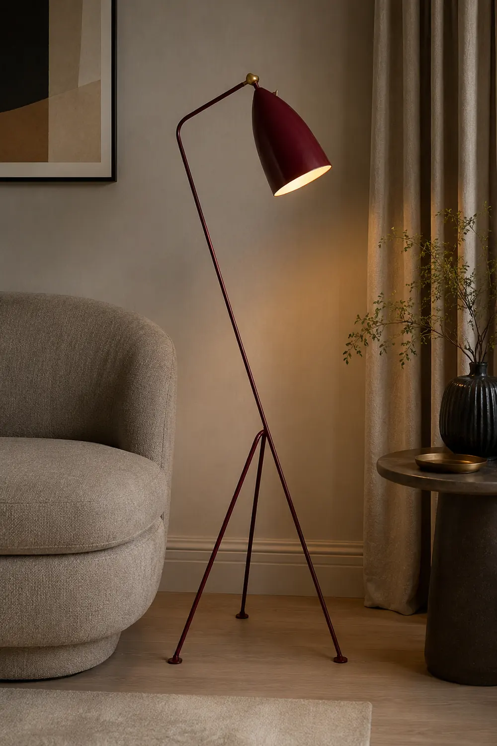 Morandi Modern Metal Cup Black Floor Lamp, Multi Colors - Lumpaz