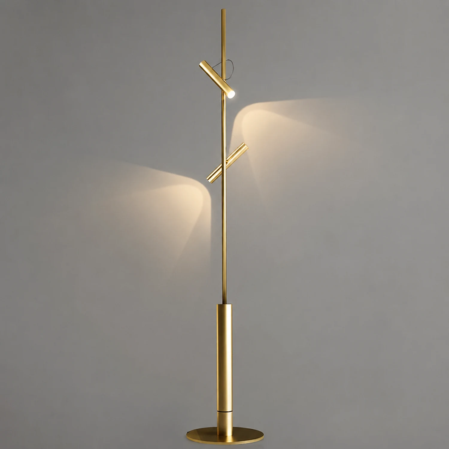 Freja Modern Linear double head Metal Silica Gel Floor Lamp - Lumpaz