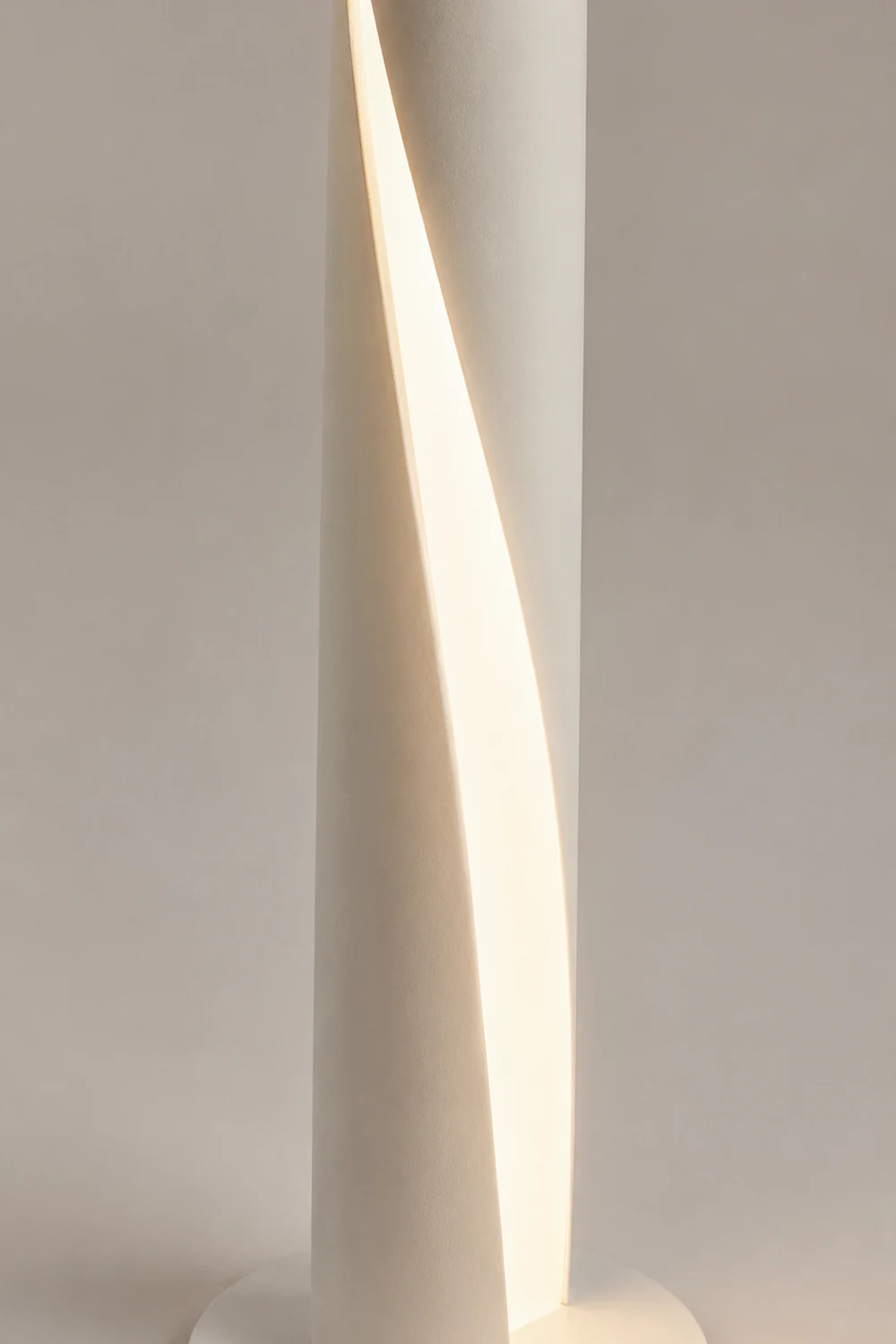 Edge Modern Minimalist Twisted Cylinder Metal Floor Lamp, White/Red/Gray/Gold - Lumpaz