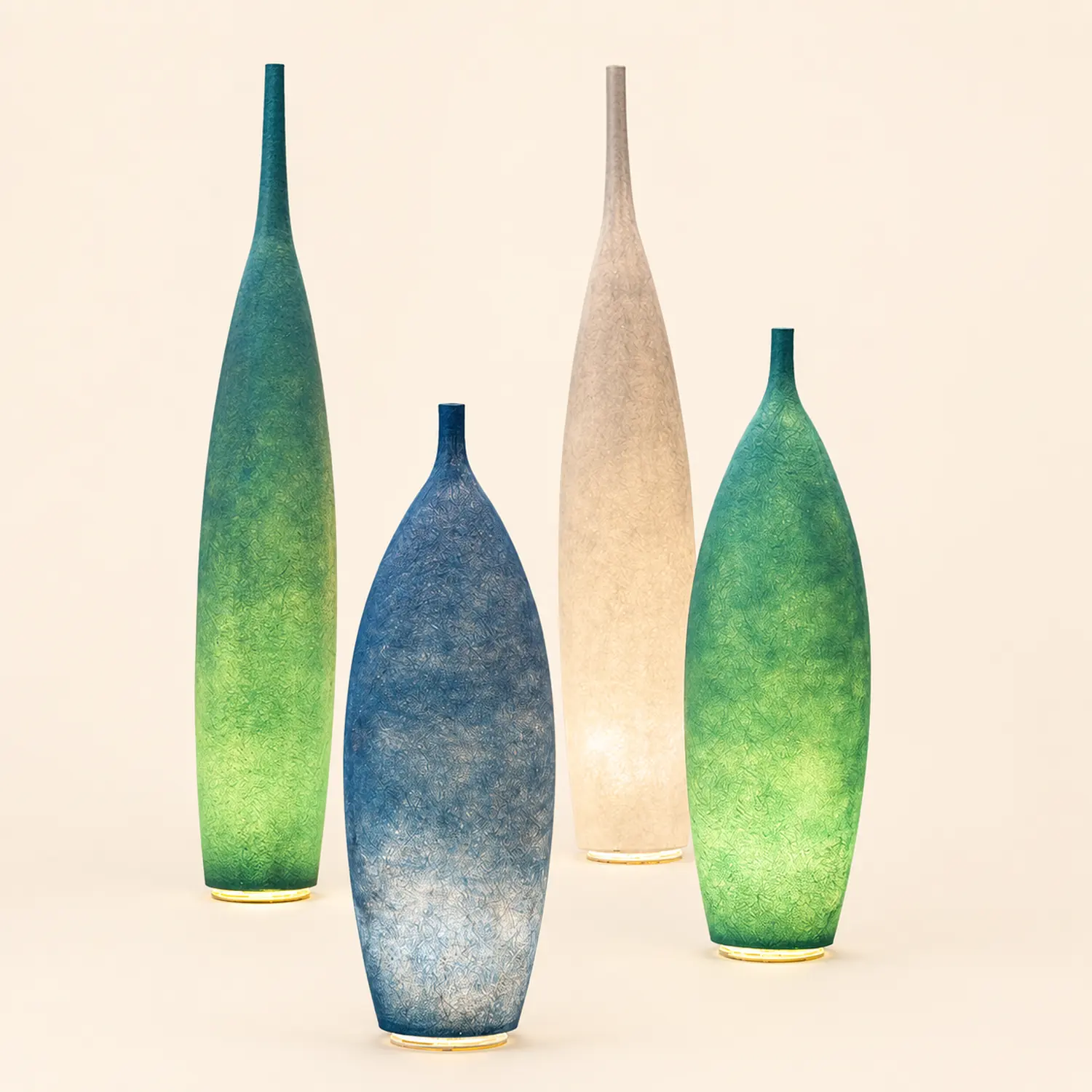 Byers Creative Bottle Resin Floor Lamp, Multi Colors, Hotel - Lumpaz