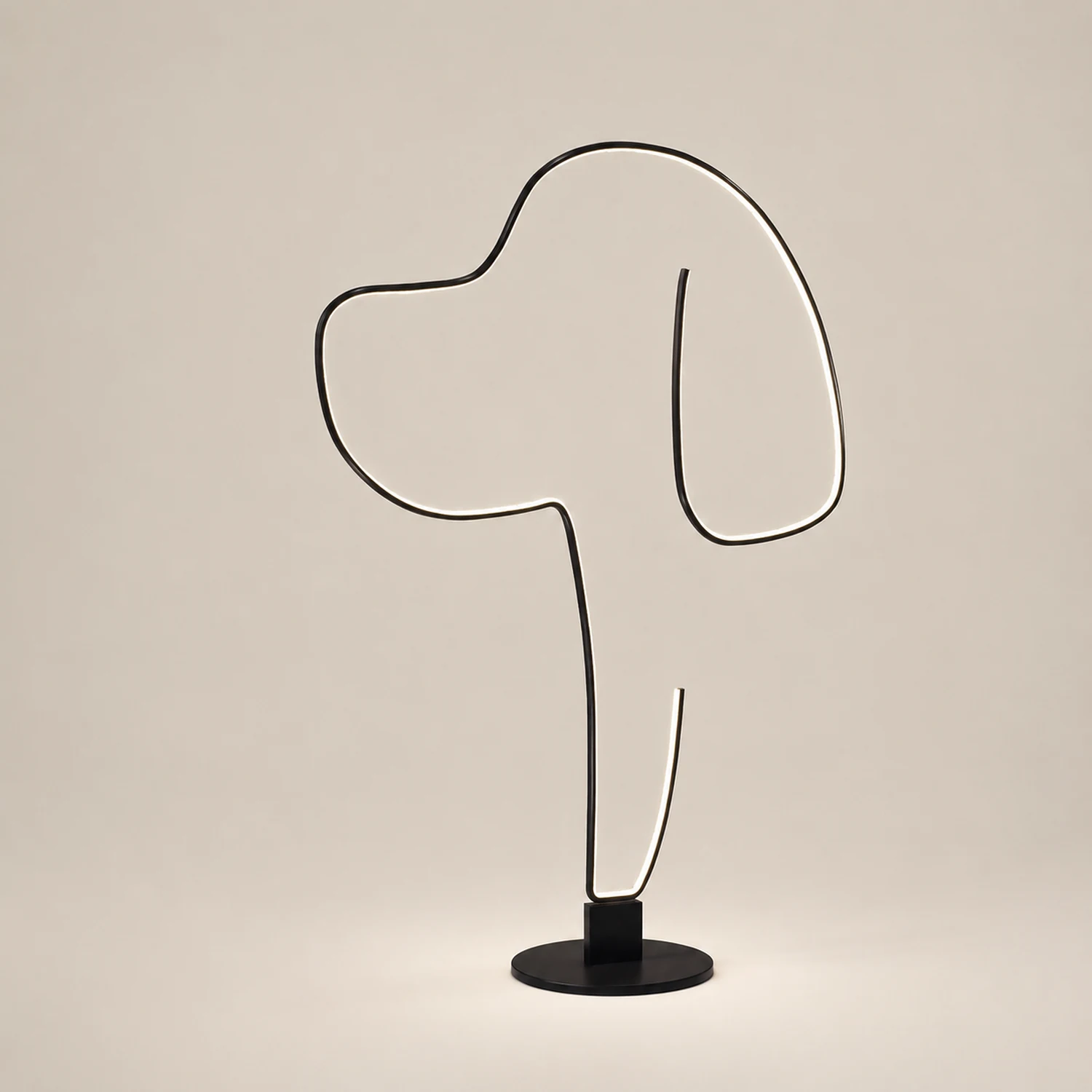 Edge Modern Cat/Dog  Linear Metal Acrylic Floor Lamp - Lumpaz