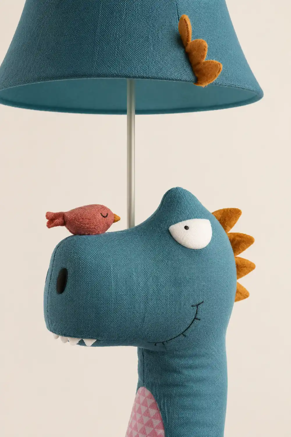 Minori Modern Dinosaur Metal/Fabric Floor Lamp - Lumpaz