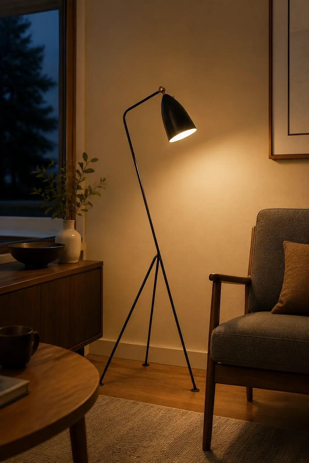 Morandi Modern Metal Cup Black Floor Lamp, Multi Colors - Lumpaz